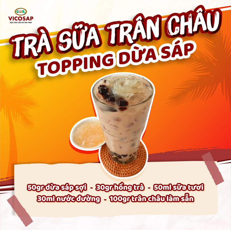 [OCOP 5 SAO] Dừa sáp sợi Vicosap 220ml