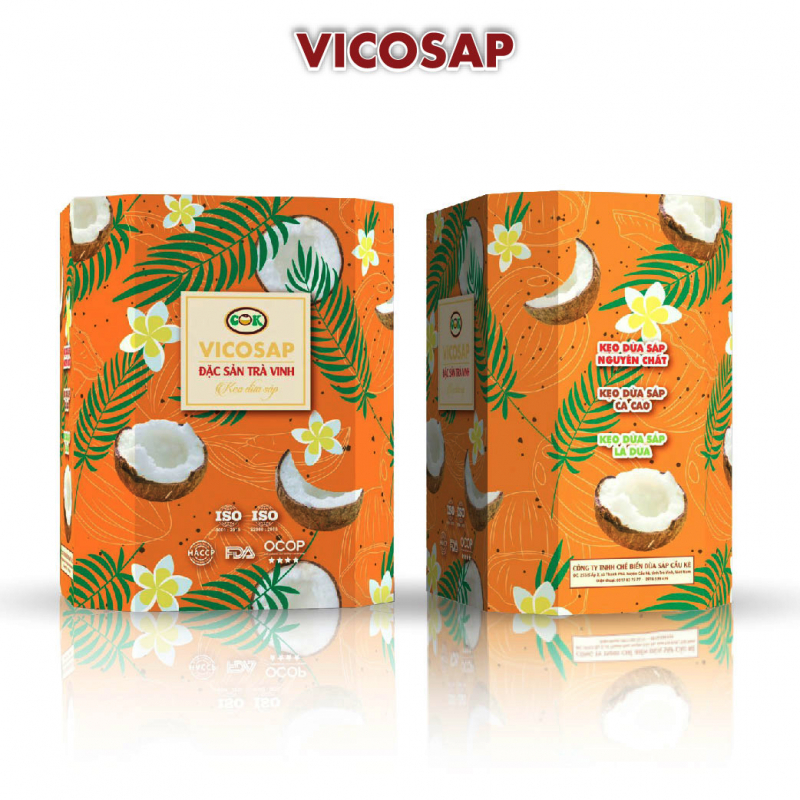 Kẹo dừa sáp Vicosap (6 vị) 200g